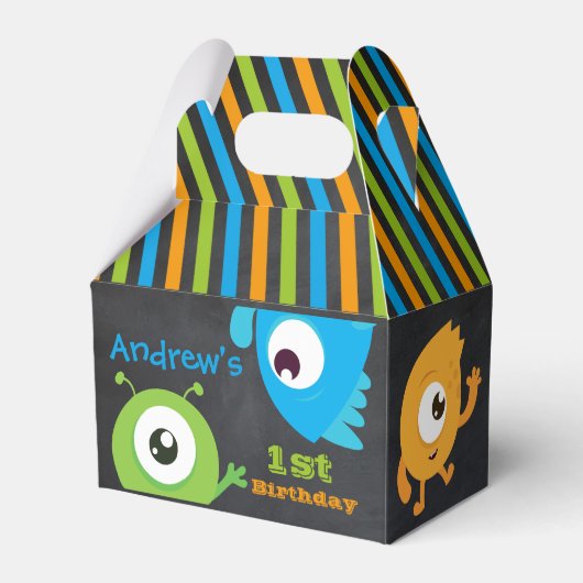 Kleine monster gunst doos bedankdoosjes (Achterkant)