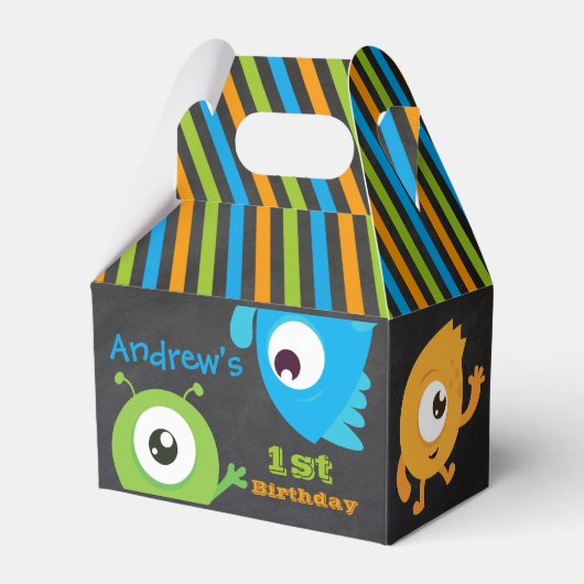 Kleine monster gunst doos bedankdoosjes (Voorkant Zijde)