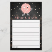 Kleine Monster Halloween Baby shower Advice (Voorkant)