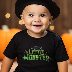 Kleine Monster Halloween Familie Bijpassende Grapp Kinder Shirts