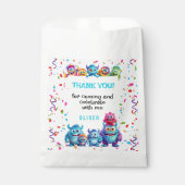 Kleine Monster Jongen Kleurrijke Verjaardagsgunstt Bedankzakje (Voorkant)