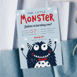 Kleine Monster Kids Verjaardagsfeestje Kaart