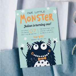 Kleine Monster Kids Verjaardagsfeestje Kaart