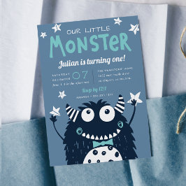 Kleine Monster Kids Verjaardagsfeestje Kaart
