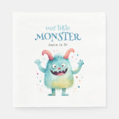 Kleine Monster Kids Verjaardagsfeestje Servet (Voorkant)
