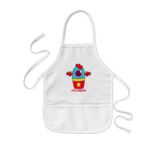 Kleine Monster Kinder Schort (Voorkant)