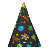 Kleine Monster krijtbord 1e verjaardag Feesthoedjes (Rechts)