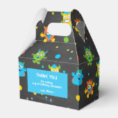 Kleine monster krijtbord thema verjaardag bedankdoosjes (Achterkant)