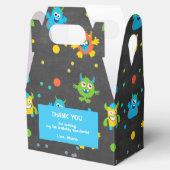 Kleine monster krijtbord thema verjaardag bedankdoosjes (Geopend)