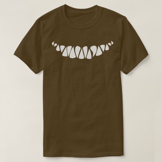 Kleine Monster Mond Tanden grappig gezichtsmasker  T-shirt (Design voorkant)