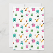 Kleine Monster op weg naar Baby shower Halloween Kaart (Achterkant)