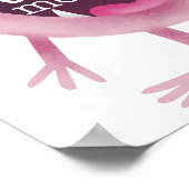 Kleine Monster Roze Meisjeskamer Poster (Hoek)