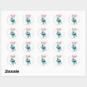 Kleine Monster Schattigee Monsters Ronde Sticker (Vel)