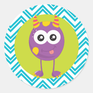 Kleine Monster Verjaardag Stickers voor Favorieten