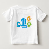 Kleine monster verjaardag T-shirt, eerste verjaard (Achterkant)