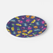 Kleine Monster Verjaardagsfeestje Papieren Bordje (Gekanteld)