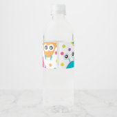 Kleine Monster verjaardagsfeestje waterfles labels Waterfles Etiket (Achterkant)