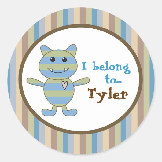 Kleine Monsters Baby shower Stickers (Voorkant)