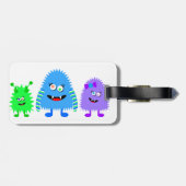 Kleine monsters bagagelabel (Achterkant horizontaal)