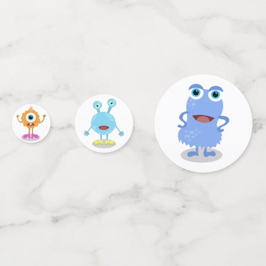 Kleine Monsters Birthday party Decorations Confetti (Voorkanten)