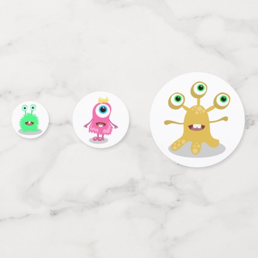 Kleine Monsters Birthday party Decorations Confetti (Achterkanten)