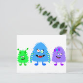 Kleine monsters briefkaart (Staand voorkant)