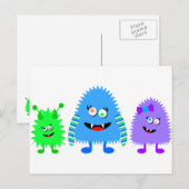 Kleine monsters briefkaart (Voorkant / Achterkant)