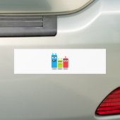 Kleine monsters bumpersticker (Op auto)