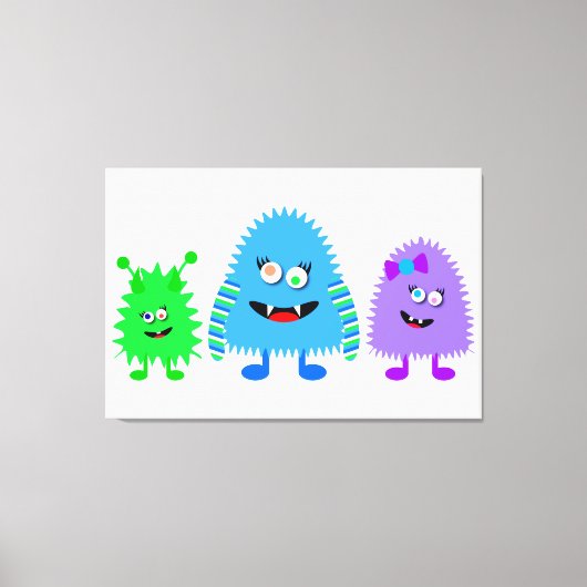 Kleine monsters canvas afdruk (Voorkant)