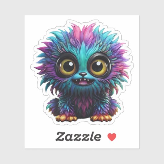 kleine monsters Custom-Cut Vinyl Sticker (Vel)