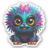 kleine monsters Custom-Cut Vinyl Sticker (Voorkant)