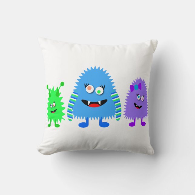 Kleine monsters kussen (Voorkant)