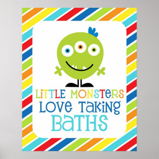 Kleine Monsters Love Inname Baths Children's Print