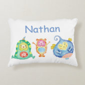 Kleine monsters met speciale Waterverf Accent Kussen (Voorkant)