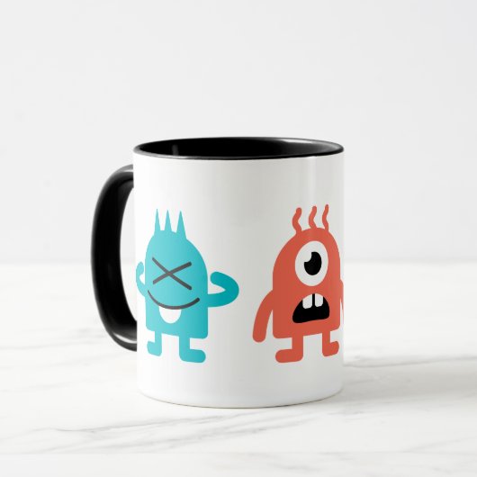 Kleine Monsters Mok (Voorkant links)