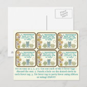 Kleine Monsters Partij voor Labels Briefkaart (Voorkant / Achterkant)