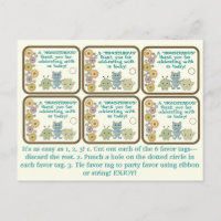 Kleine Monsters Partij voor Labels Briefkaart