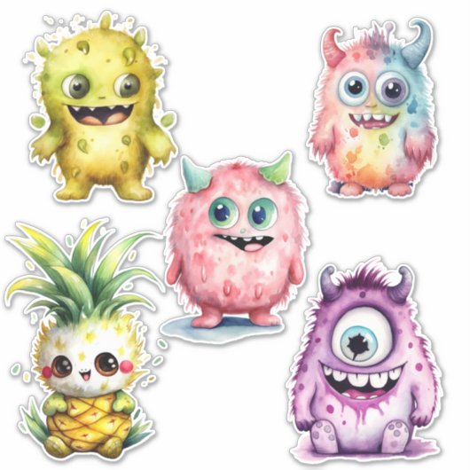 Kleine Monsters Sticker (Voorkant)