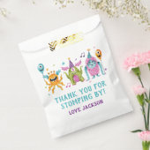 Kleine Monsters Verjaardagsfeestje Bedankzakje (Gezegeld)