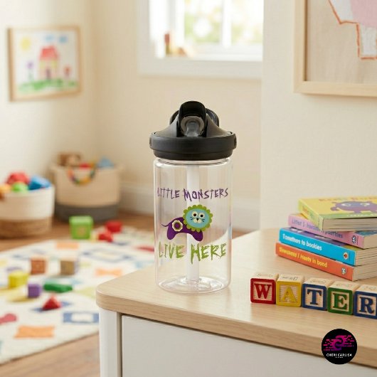 Kleine Monsters Wonen Hier Leeuw Waterfles