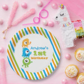 Kleine monsterverjaardagsborden papieren bordje (Feest)