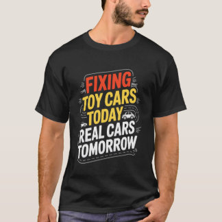Kleine monteur voor autoliefhebbende peuters t-shirt