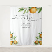 Kleine Mooie Sinaasappel Baby Shower Tapijt Wandkleed (Voorkant)