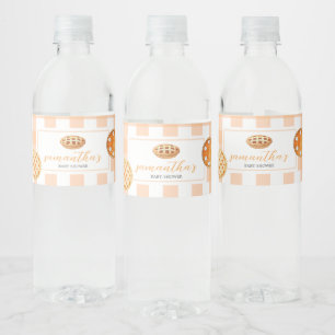 Kleine Moppie Geruite Baby Shower Waterfles Etiket