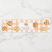 Kleine Moppie Geruite Baby Shower Waterfles Etiket (Enkel label)