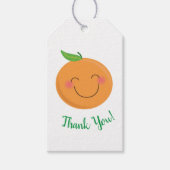 Kleine Moppie Tangerine Baby Shower Geslacht Neutr Cadeaulabel (Voorkant)