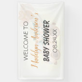 Kleine Moppies Oude Truck Drie-eiige Baby Shower  Spandoek (Verticaal)