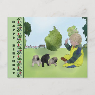 Kleine Möpse Briefkaart