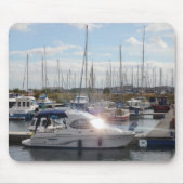 Kleine motorboot die de zon vangt muismat (Voorkant)