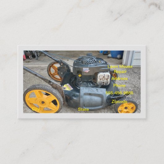 kleine motorreparateur visitekaartje (Voorkant)